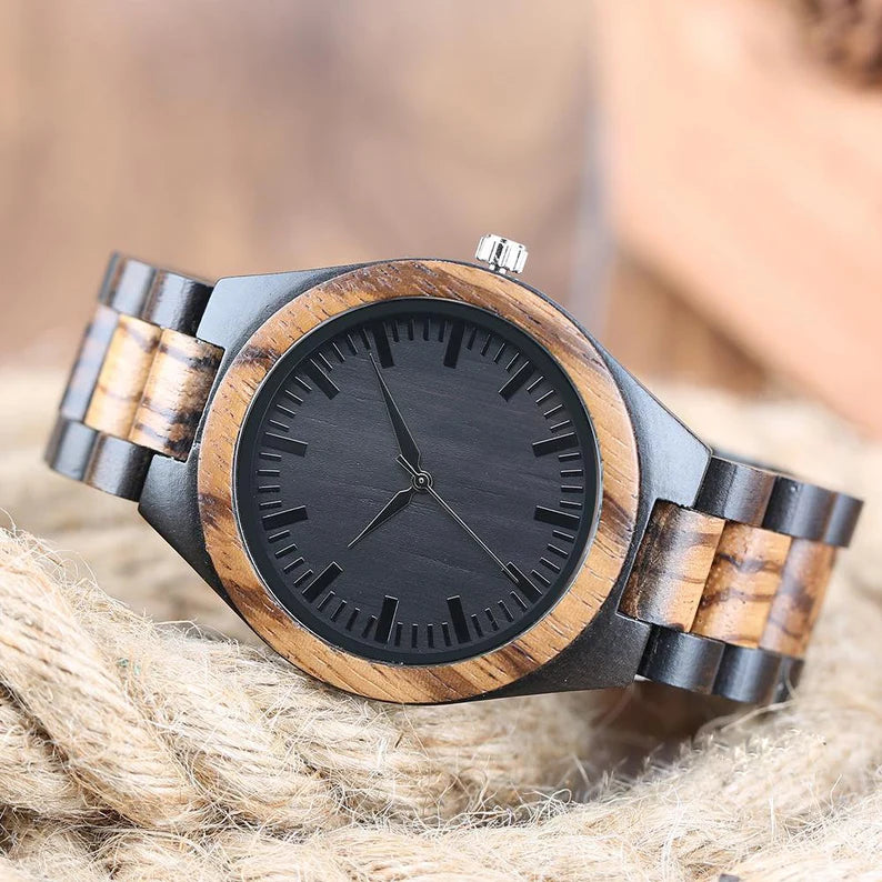 W199 Engraved Wood Watch - Anniversary Gift for Him