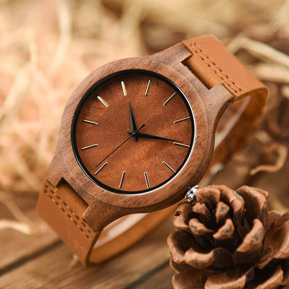 W122 Men's Engraved Wood Watch